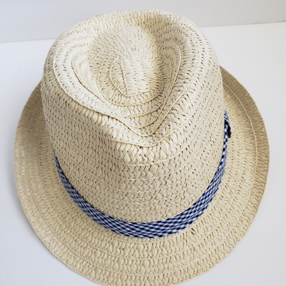 3/$15 Boys Fedoras bundle of 2. Straw with blue trim. - Picture 2 of 8